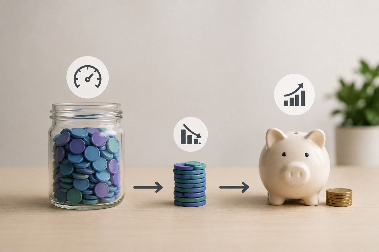 Cada fuente de información —documentos, conectores, base de conocimiento— impacta el consumo de tokens